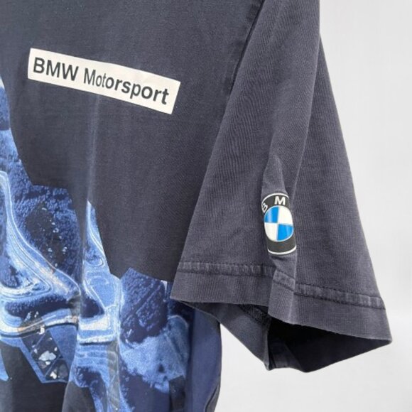 Puma BMW Motorsport Graphic T Shirt Men's 2017 Navy Logo Sold Out Large - Picture 3 of 5